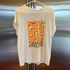 FUNKY BUDDHA SHIRT - KEEP ON SMILING, SIZE SMALL